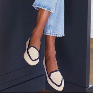 Birdies Knit Loafers Size 7.5 - Beige/White/Navy Blue (fit like a 7)